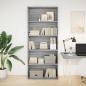 Preview: Bücherregal Grau Sonoma 80x30x189 cm Holzwerkstoff