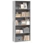 Preview: Bücherregal Grau Sonoma 80x30x189 cm Holzwerkstoff