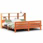 Preview: Massivholzbett ohne Matratze Wachsbraun 180x200 Kiefernholz