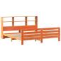 Preview: Massivholzbett ohne Matratze Wachsbraun 180x200 Kiefernholz