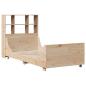 Preview: Massivholzbett mit Regal ohne Matratze 100x200 cm