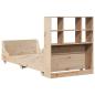 Preview: Massivholzbett mit Regal ohne Matratze 100x200 cm