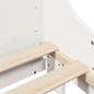 Preview: Massivholzbett mit Regal ohne Matratze Weiß 140x190 cm