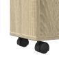 Preview: Schmaler Badschrank mit Rädern Sonoma-Eiche Holzwerkstoff