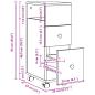 Preview: Schmaler Badschrank mit Rädern Sonoma-Eiche Holzwerkstoff