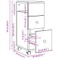 Preview: Badschrank Schmal mit Rollen Räuchereiche Holzwerkstoff