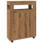 Preview: Badschrank Schmal mit Rollen Artisan-Eiche Holzwerkstoff