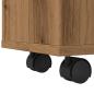 Preview: Badschrank Schmal mit Rollen Artisan-Eiche Holzwerkstoff