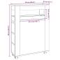 Preview: Badschrank Schmal mit Rollen Artisan-Eiche Holzwerkstoff