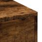 Preview: Badschrank Schmal mit Rollen Räuchereiche Holzwerkstoff