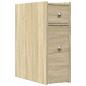 Preview: Badschrank Schmal mit Rollen Sonoma-Eiche Holzwerkstoff