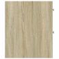 Preview: Badschrank Schmal mit Rollen Sonoma-Eiche Holzwerkstoff