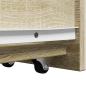 Preview: Badschrank Schmal mit Rollen Sonoma-Eiche Holzwerkstoff