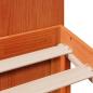Preview: Massivholzbett mit Regal ohne Matratze Wachsbraun 135x190 cm