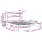Preview: Massivholzbett mit Regal ohne Matratze Wachsbraun 135x190 cm