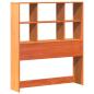 Preview: Massivholzbett mit Regal ohne Matratze Wachsbraun 75x190 cm