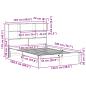 Preview: Massivholzbett mit Regal ohne Matratze Wachsbraun 120x200 cm