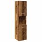 Preview: ARDEBO.de - Bad-Hängeschrank Altholz-Optik 30x30x130 cm Holzwerkstoff