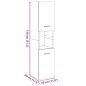 Preview: Bad-Hängeschrank Altholz-Optik 30x30x130 cm Holzwerkstoff