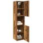 Preview: Bad-Hängeschrank Altholz-Optik 30x30x130 cm Holzwerkstoff
