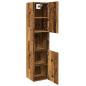 Preview: Bad-Hängeschrank Altholz-Optik 30x30x130 cm Holzwerkstoff