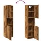 Preview: Bad-Hängeschrank Altholz-Optik 30x30x130 cm Holzwerkstoff