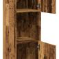 Preview: Bad-Hängeschrank Altholz-Optik 30x30x130 cm Holzwerkstoff