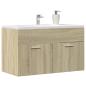 Preview: Waschbeckenunterschrank Sonoma-Eiche 80x38,5x46cm Holzwerkstoff