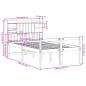 Preview: Massivholzbett mit Regal ohne Matratze Wachsbraun 135x190 cm