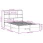 Preview: Massivholzbett mit Regal ohne Matratze Wachsbraun 120x200 cm