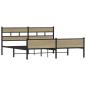 Preview: Metallbett ohne Matratze Sonoma-Eiche 183x213 cm