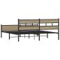 Preview: Metallbett ohne Matratze Sonoma-Eiche 183x213 cm