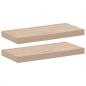 Preview: ARDEBO.de - Schweberegale 2 Stk. 50x23,5x4 cm Holzwerkstoff