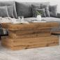 Preview: ARDEBO.de - Couchtisch mit LED-Leuchten Artisan-Eiche 90x50x40 cm