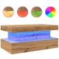 Preview: Couchtisch mit LED-Leuchten Artisan-Eiche 90x50x40 cm