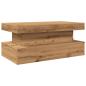 Preview: Couchtisch mit LED-Leuchten Artisan-Eiche 90x50x40 cm