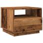 Preview: Couchtisch mit LED-Leuchten Altholz-Optik 50x49x40 cm