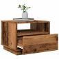 Preview: Couchtisch mit LED-Leuchten Altholz-Optik 50x49x40 cm