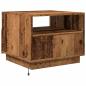 Preview: Couchtisch mit LED-Leuchten Altholz-Optik 50x49x40 cm