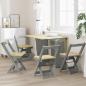 Preview: ARDEBO.de - Esszimmerstühle Klappbar 4 Stk. Corona Grau Massivholz Kiefer