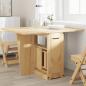 Preview: ARDEBO.de - Butterfly-Esstisch Klappbar Corona Wachsbraun Massivholz Kiefer