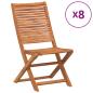 Preview: Gartenstühle 8 Stk. Klappbar 51x66x95 cm Massivholz Akazie