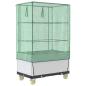 Preview: ARDEBO.de - Hochbeet mit Aufsatz und Rollen Rattan-Optik 80x50x182 cm