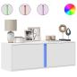 Preview: TV-Wandschrank mit LED-Beleuchtung Weiß 100x31x35 cm