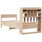 Preview: Bücherregalbett ohne Matratze 75x190 cm Massivholz Kiefer