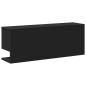 Preview: Wandschrank 80x20x30 cm Schwarz Holzwerkstoff