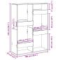 Preview: Bücherregal Grau Sonoma 100x33x135 cm Holzwerkstoff