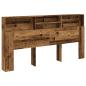 Preview: Bett-Kopfteil mit Ablagen Altholz-Optik 200x19x103,5 cm