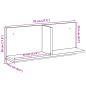 Preview: Wandschrank 70x16,5x30 cm Sonoma Eiche Holzwerkstoff