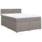 Preview: Boxspringbett mit Matratze Taupe 140x190 cm Stoff